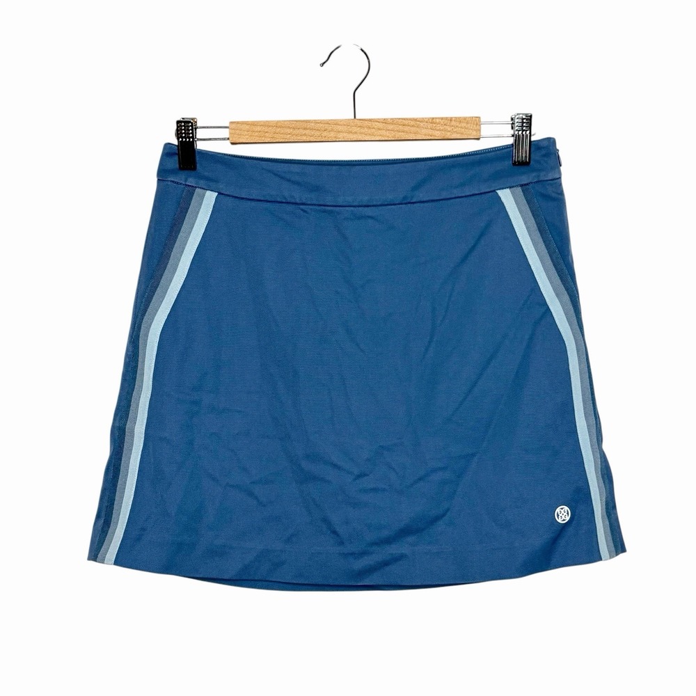 G/Fore Striped Trim Golf Skort Blue Womens 4 Athletic Performance Tennis Active